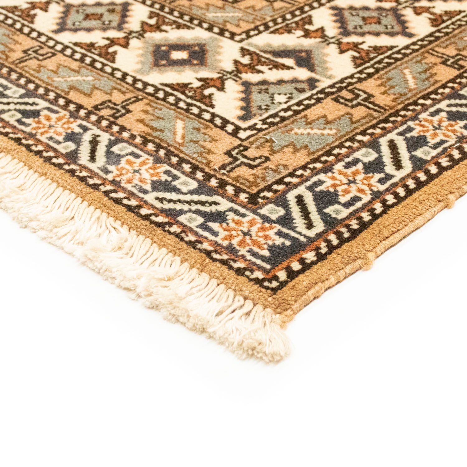 Persisk tæppe - Nomadisk - 197 x 144 cm - lys brun