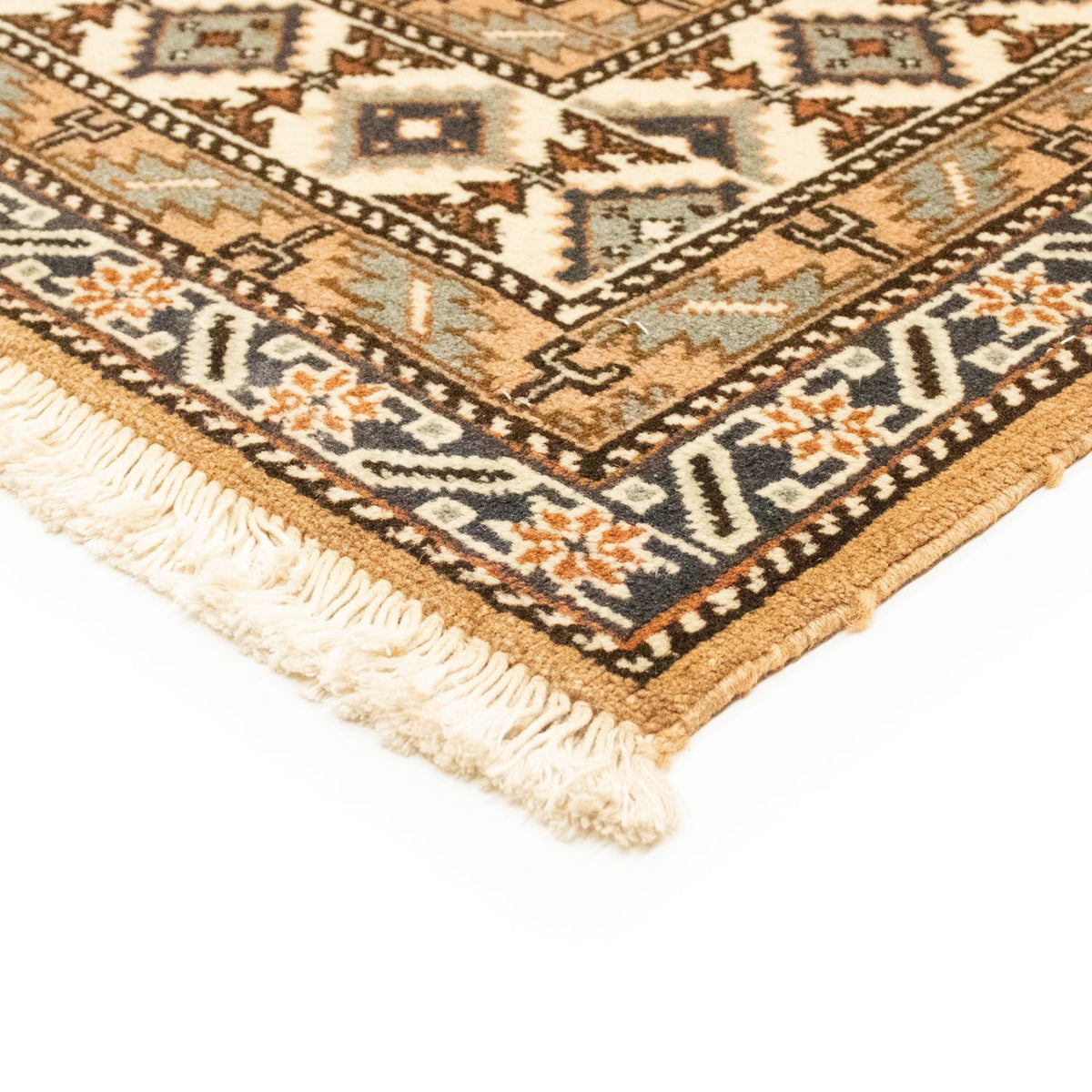 Persisk tæppe - Nomadisk - 197 x 144 cm - lys brun