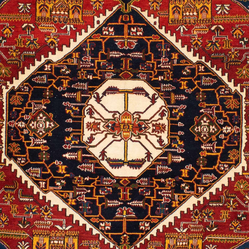 Gabbeh-tæppe - Kashkuli Persisk - 200 x 180 cm - mørkerød