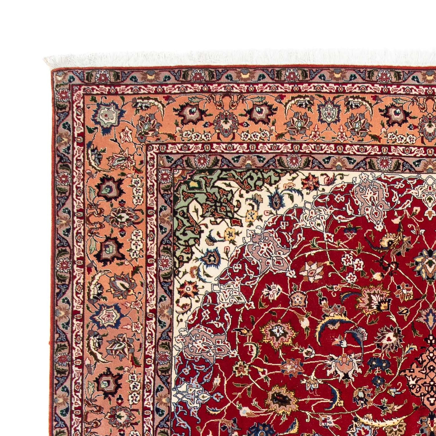 Persisk tæppe - Tabriz - Royal - 307 x 205 cm - mørkerød
