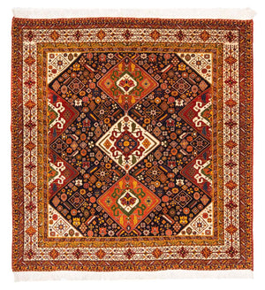Persisk tæppe - Nomadisk firkantet  - 208 x 201 cm - mørkeblå