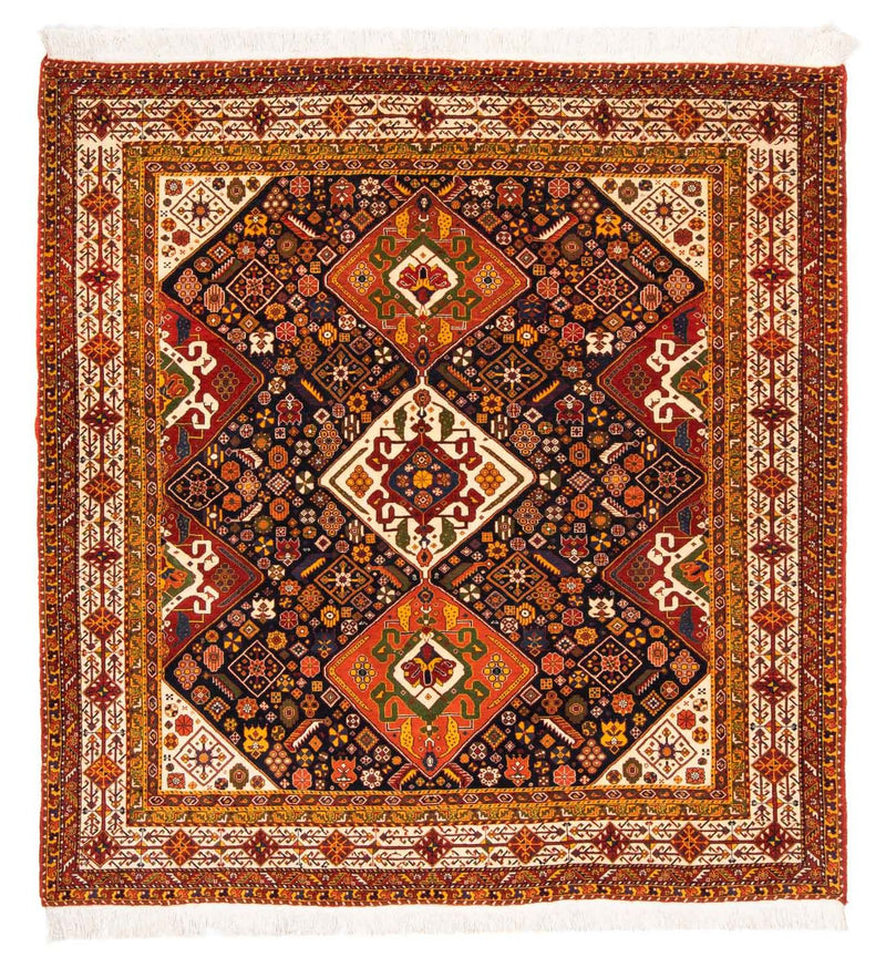 Persisk tæppe - Nomadisk firkantet  - 208 x 201 cm - mørkeblå