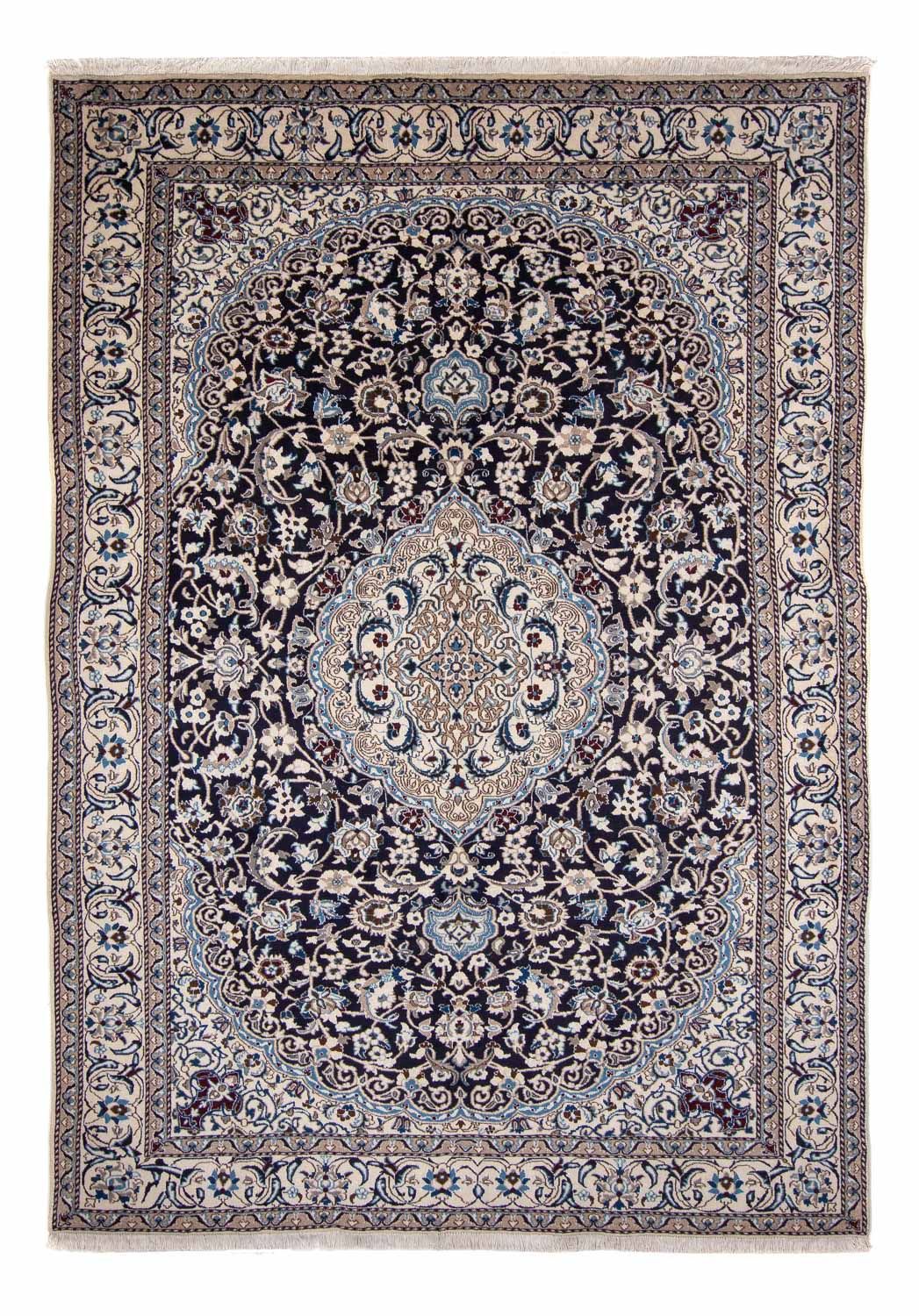 Persisk tæppe - Nain - 350 x 243 cm - mørkeblå