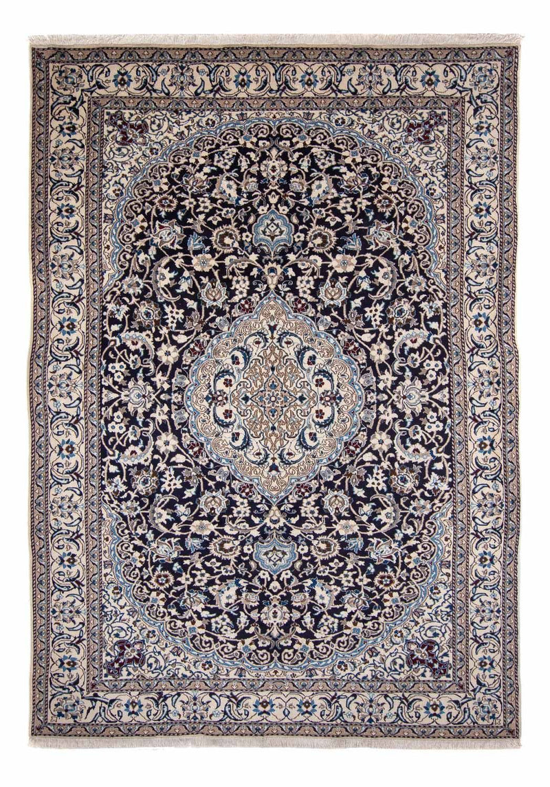 Persisk tæppe - Nain - 350 x 243 cm - mørkeblå