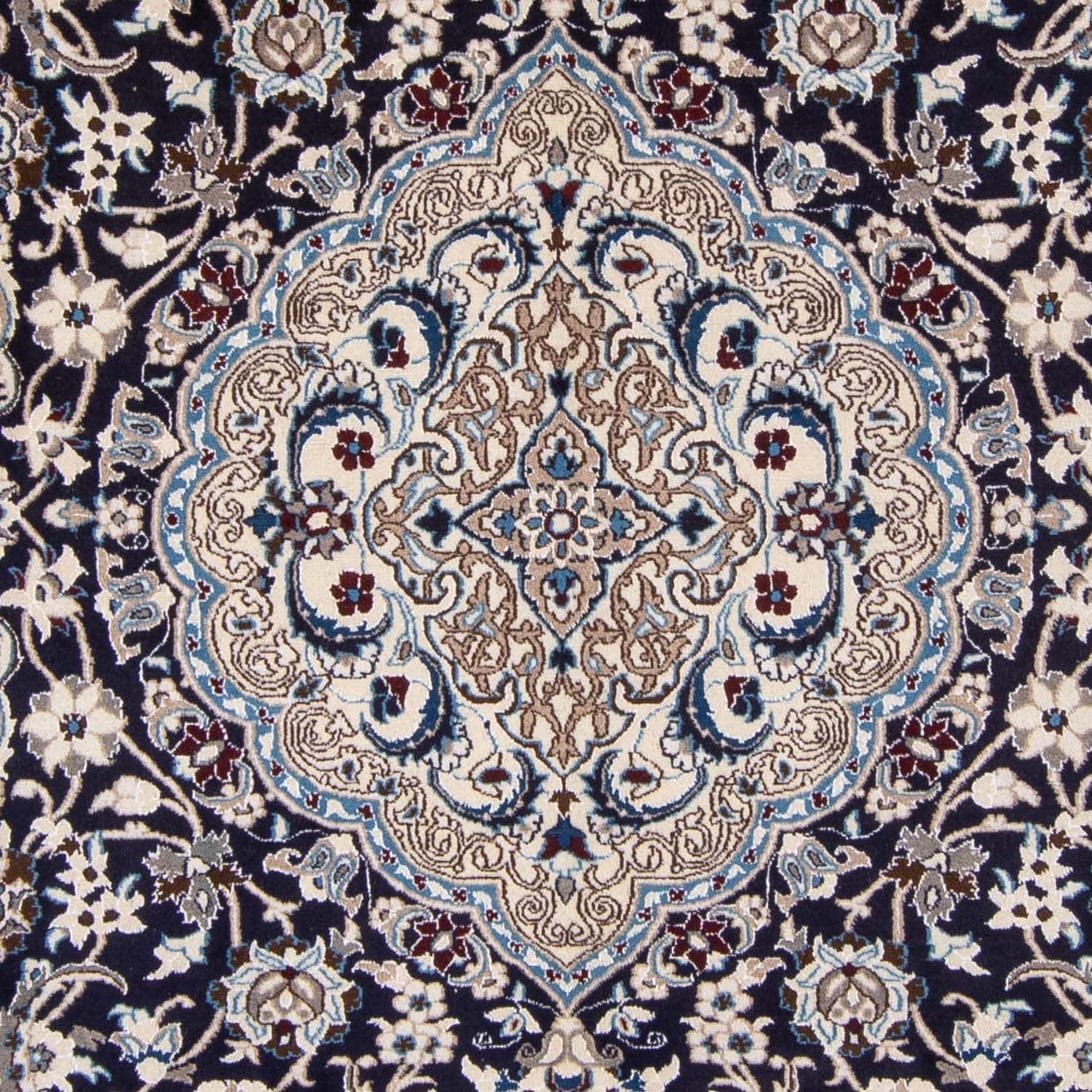 Persisk tæppe - Nain - 350 x 243 cm - mørkeblå