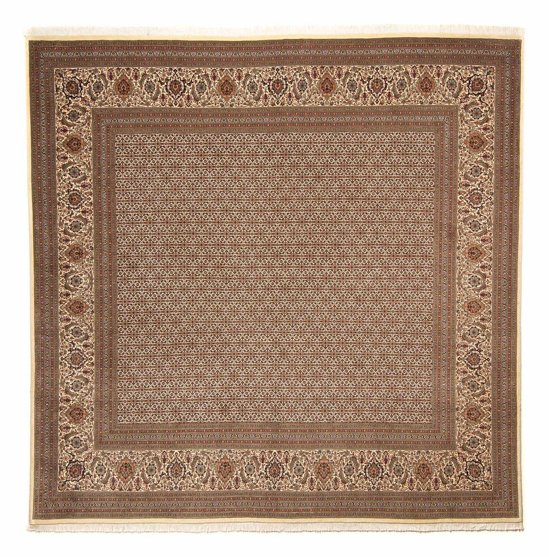 Persisk tæppe - Tabriz firkantet  - 258 x 251 cm - lys brun