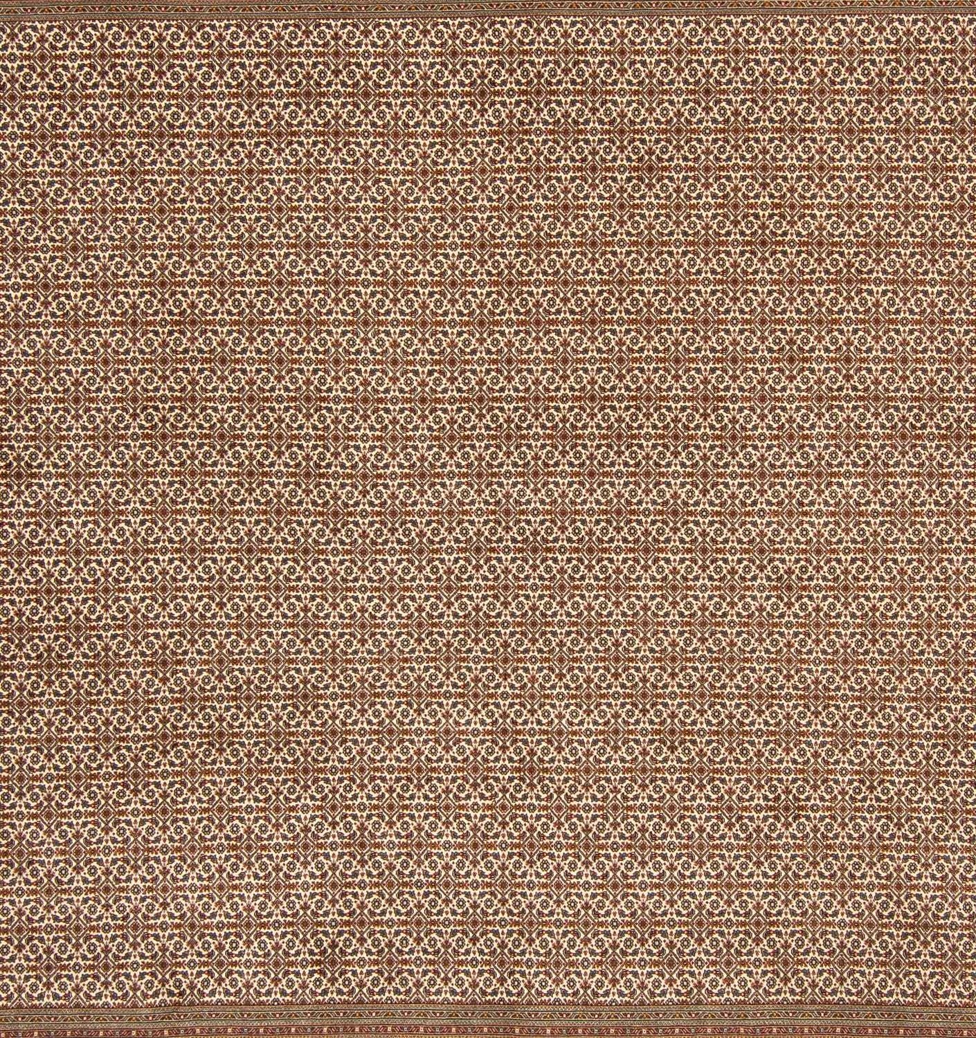Persisk tæppe - Tabriz firkantet  - 258 x 251 cm - lys brun