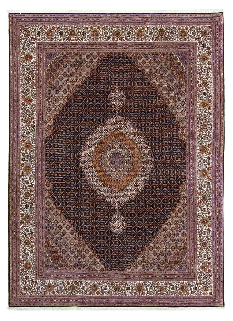 Persisk tæppe - Tabriz - 340 x 255 cm - mørkebrun