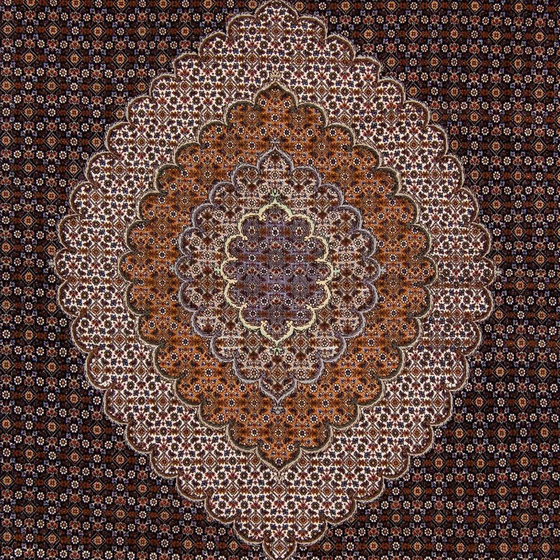 Persisk tæppe - Tabriz - 340 x 255 cm - mørkebrun