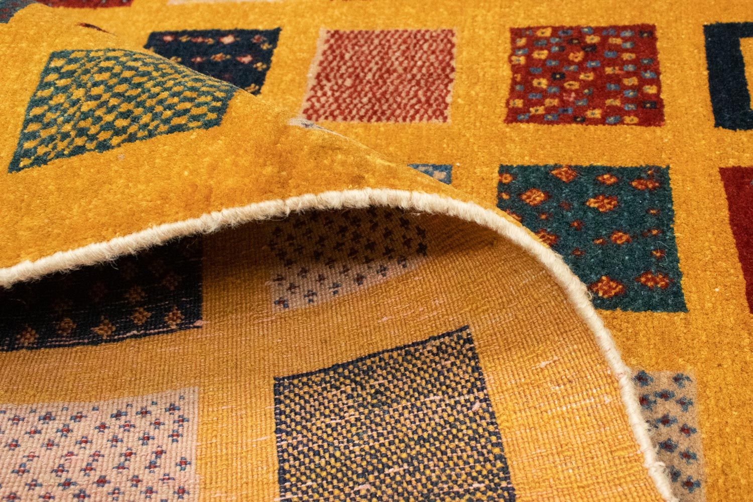 Gabbeh Tæppe - Loribaft Persisk - 154 x 112 cm - orange