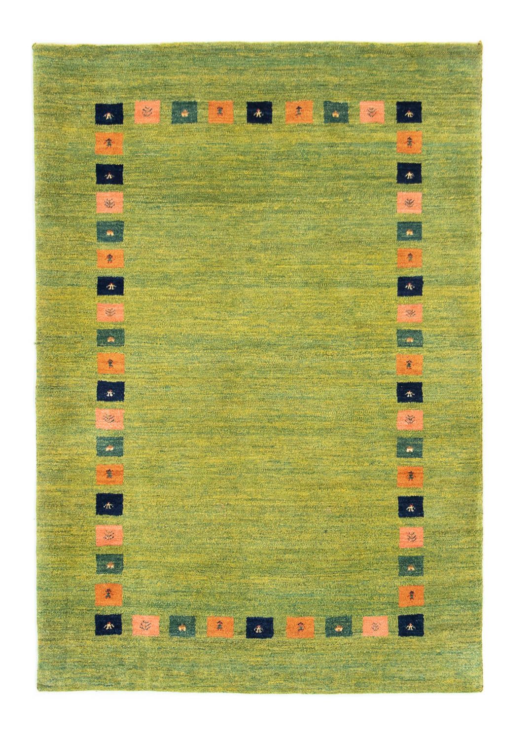 Gabbeh Tæppe - Loribaft Persisk - 154 x 107 cm - grøn