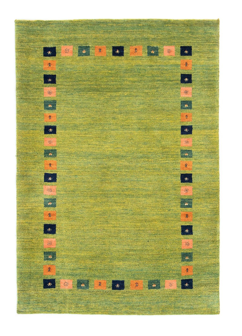 Gabbeh Tæppe - Loribaft Persisk - 154 x 107 cm - grøn