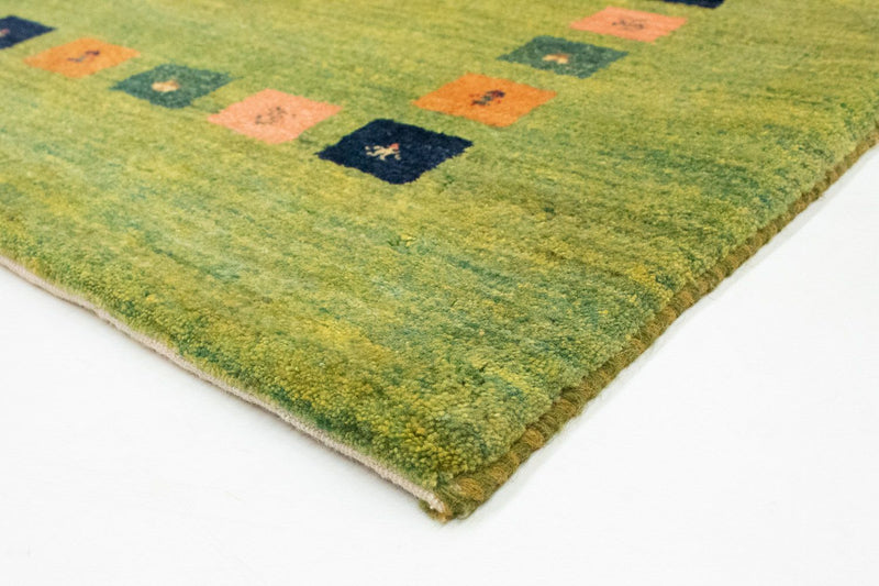 Gabbeh Tæppe - Loribaft Persisk - 154 x 107 cm - grøn