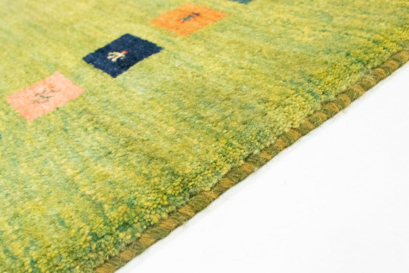 Gabbeh Tæppe - Loribaft Persisk - 154 x 107 cm - grøn