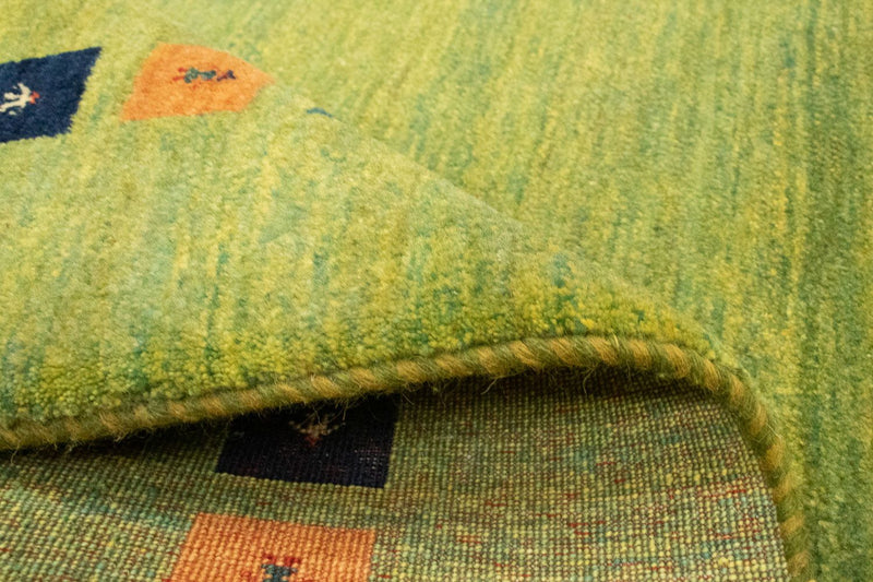 Gabbeh Tæppe - Loribaft Persisk - 154 x 107 cm - grøn