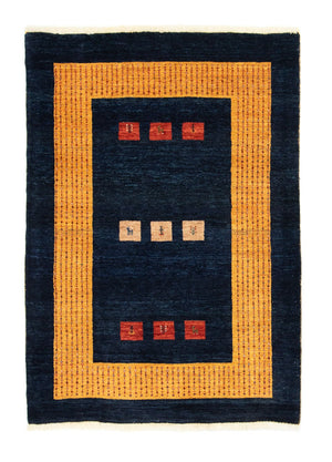 Gabbeh Tæppe - Loribaft Persisk - 152 x 105 cm - mørkeblå
