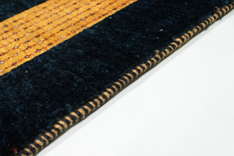 Gabbeh Tæppe - Loribaft Persisk - 152 x 105 cm - mørkeblå