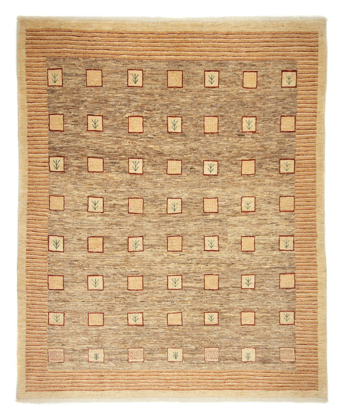 Gabbeh Tæppe - Loribaft Persisk - 240 x 197 cm - beige