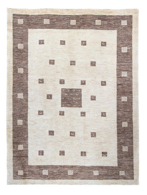 Gabbeh Tæppe - Loribaft Persisk - 340 x 250 cm - beige