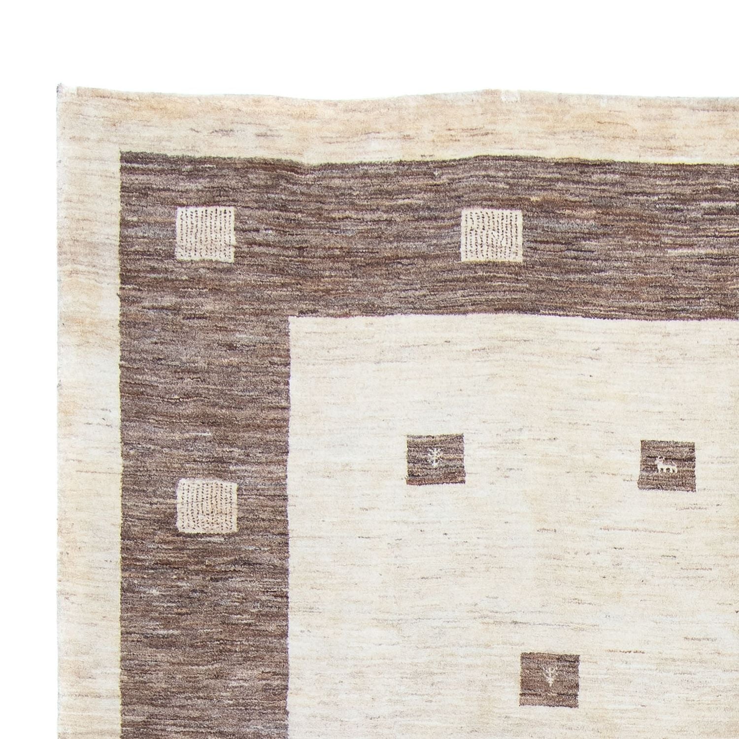 Gabbeh Tæppe - Loribaft Persisk - 340 x 250 cm - beige