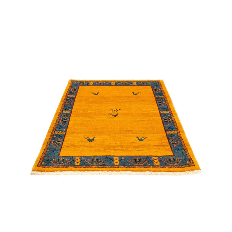 Gabbeh Tæppe - Loribaft Persisk - 143 x 109 cm - guld