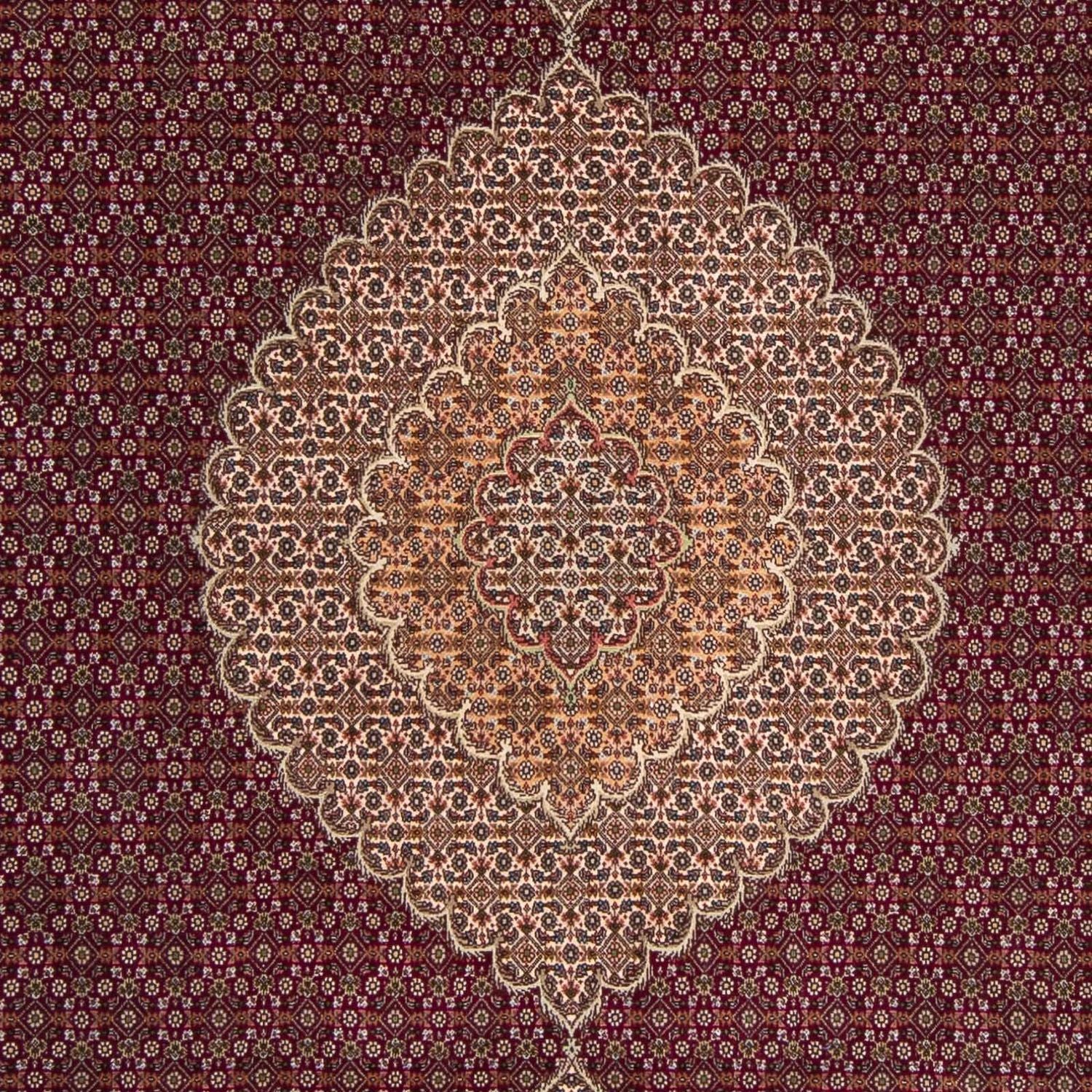 Persisk tæppe - Tabriz - 300 x 200 cm - mørkerød
