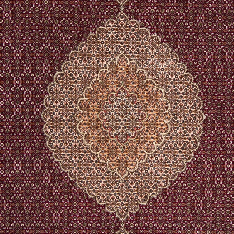 Persisk tæppe - Tabriz - 300 x 200 cm - mørkerød