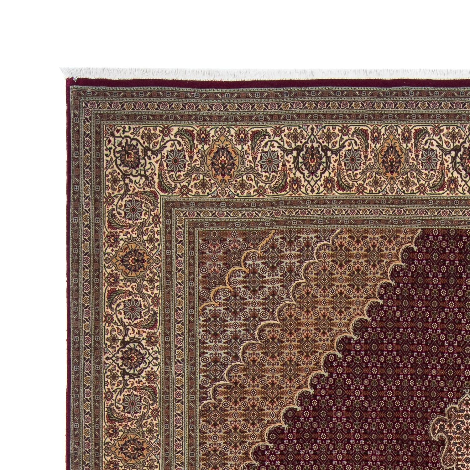 Persisk tæppe - Tabriz - 300 x 200 cm - mørkerød