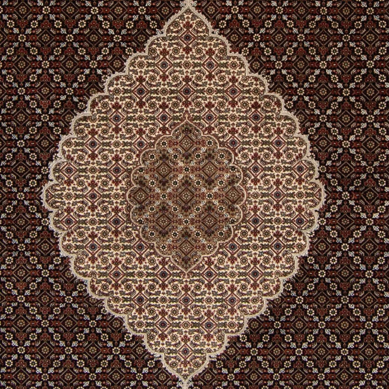 Persisk tæppe - Tabriz - 253 x 246 cm - mørkeblå