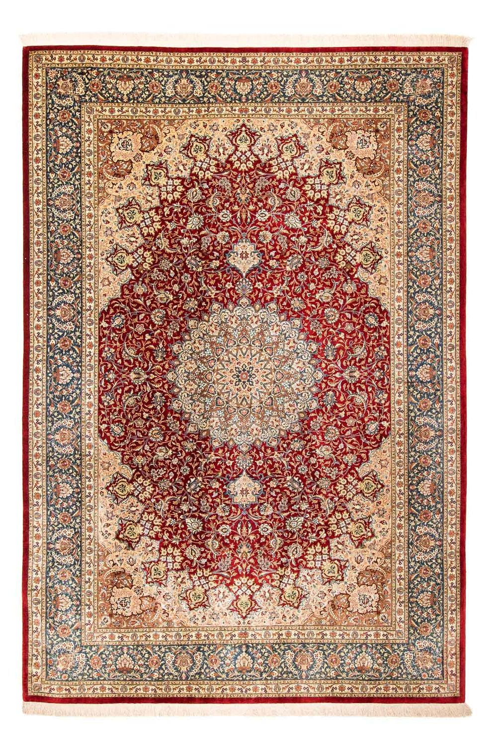 Persisk tæppe - Ghom - 296 x 198 cm - mørkerød