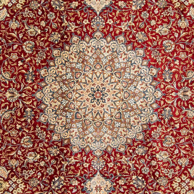 Persisk tæppe - Ghom - 296 x 198 cm - mørkerød