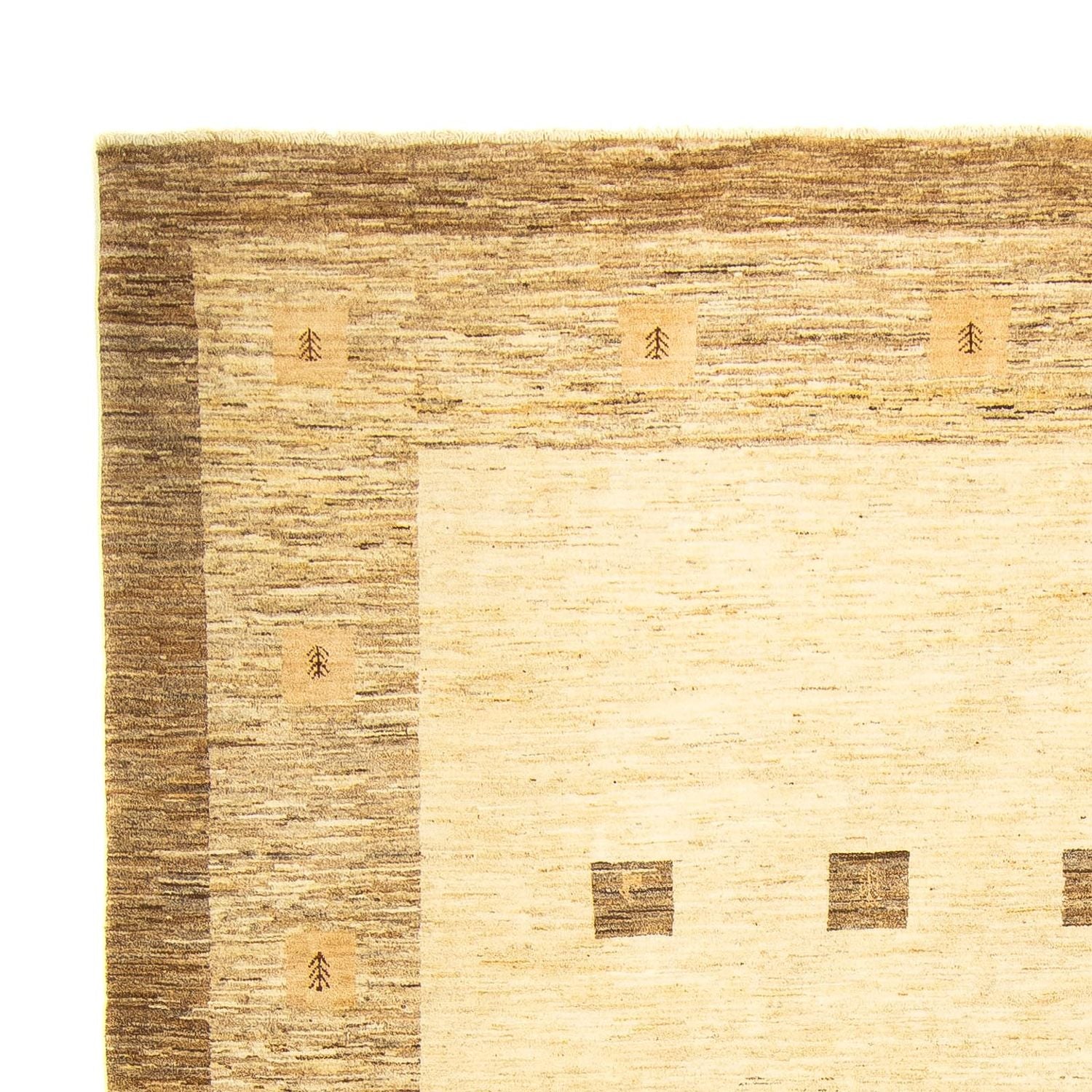 Gabbeh Tæppe - Loribaft Persisk - 345 x 247 cm - beige
