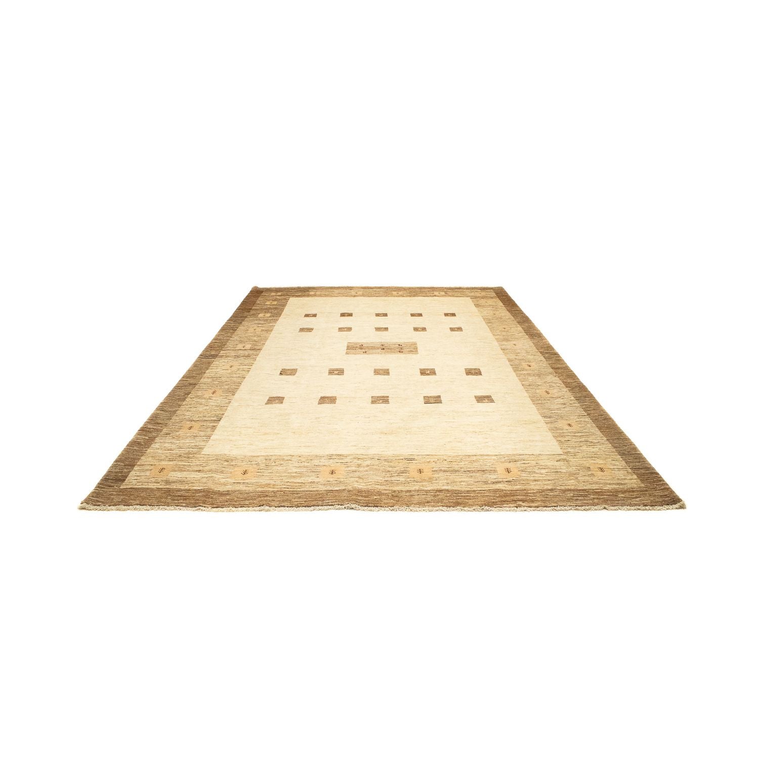 Gabbeh Tæppe - Loribaft Persisk - 345 x 247 cm - beige
