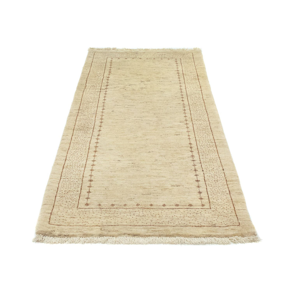 Løber Gabbeh Tæppe - Loribaft Persisk - 185 x 85 cm - beige