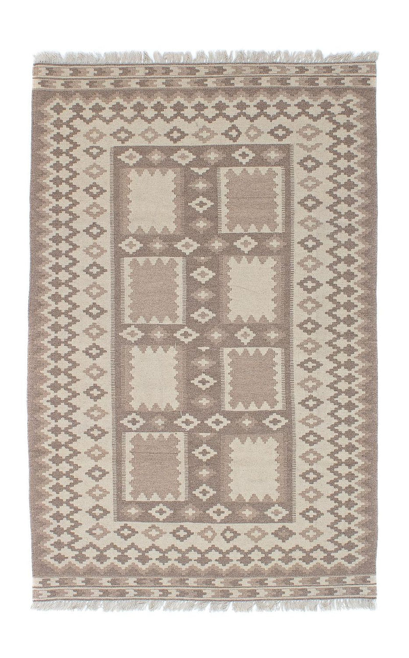 Kelim-tæppe - orientalsk - 190 x 120 cm - lysegrå