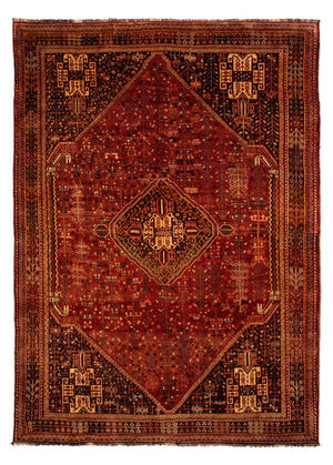 Persisk tæppe - Nomadisk - 288 x 210 cm - mørkerød