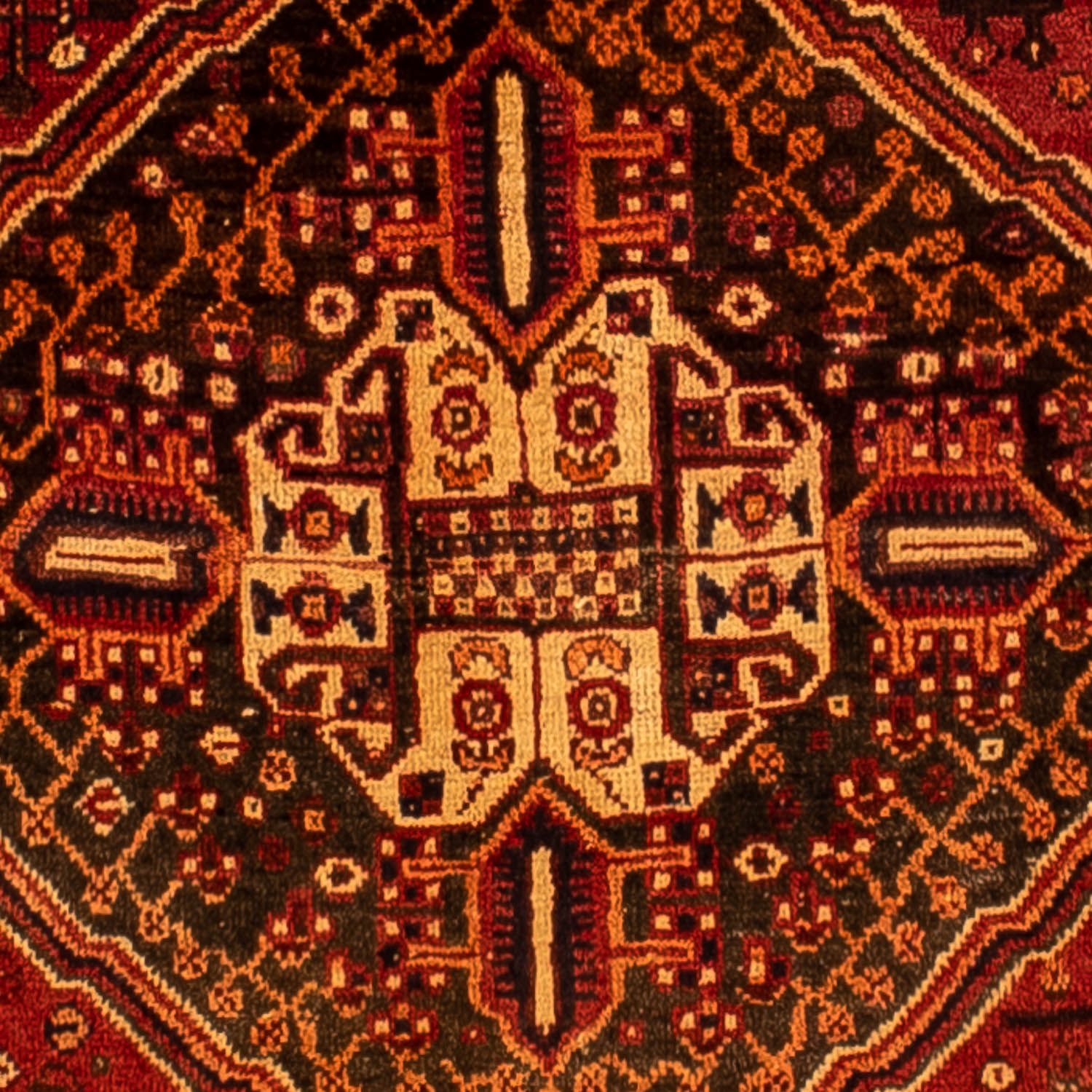 Persisk tæppe - Nomadisk - 288 x 210 cm - mørkerød