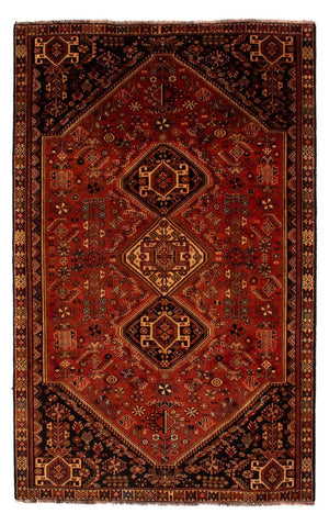 Persisk tæppe - Nomadisk - 290 x 185 cm - mørkerød