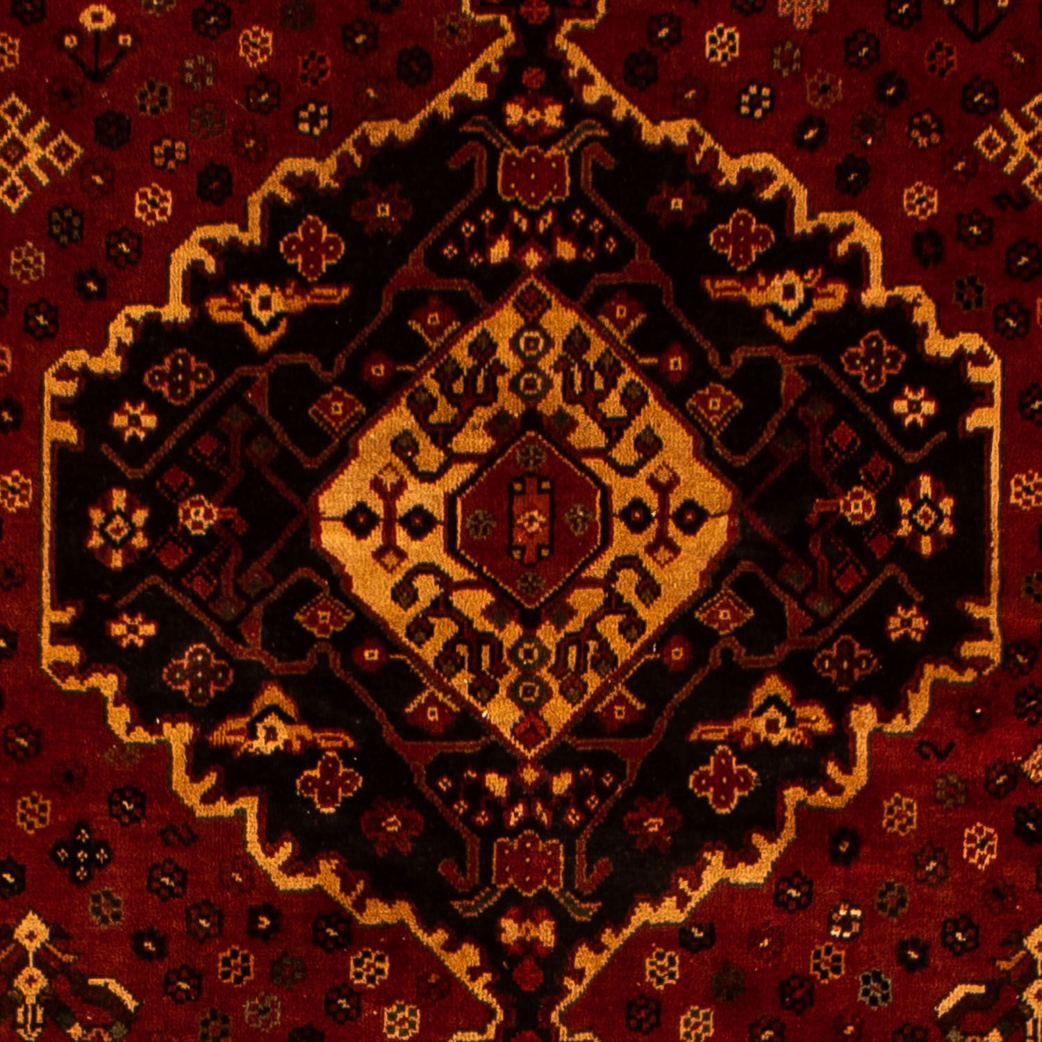 Persisk tæppe - Nomadisk - 307 x 206 cm - mørkerød
