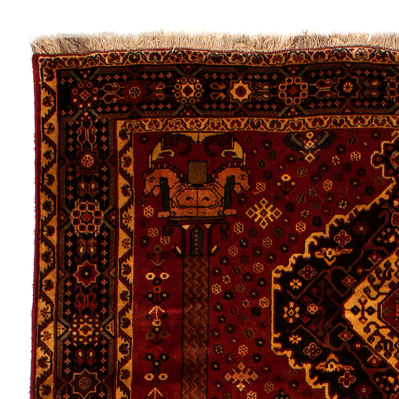 Persisk tæppe - Nomadisk - 307 x 206 cm - mørkerød