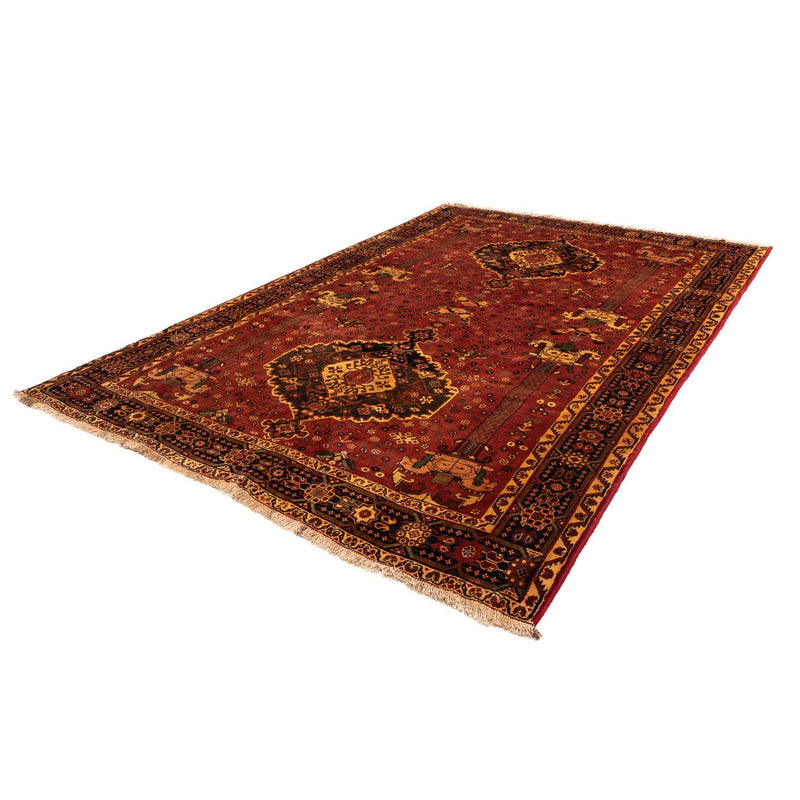 Persisk tæppe - Nomadisk - 307 x 206 cm - mørkerød
