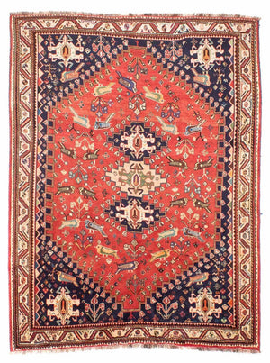 Persisk tæppe - Nomadisk - 257 x 205 cm - rød