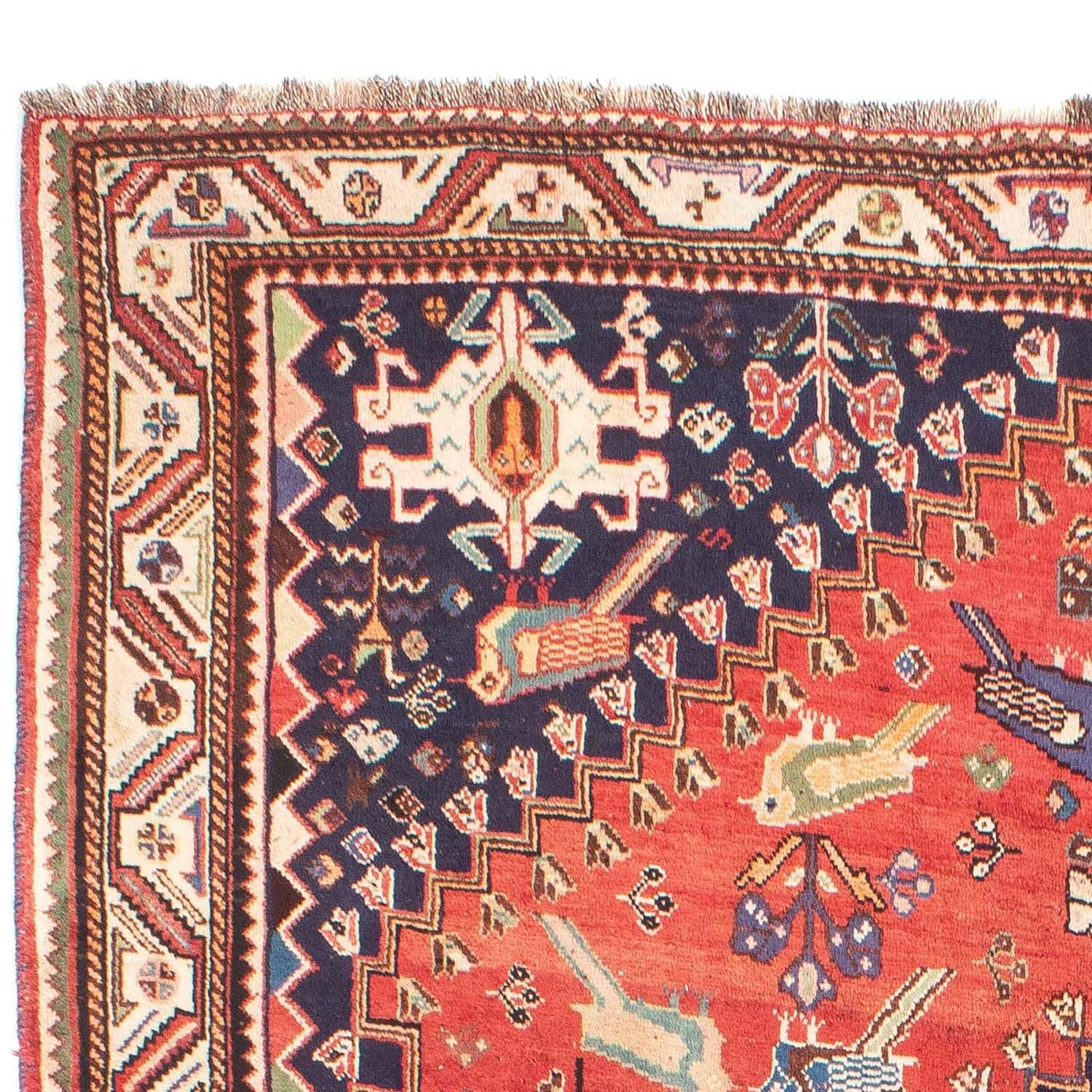 Persisk tæppe - Nomadisk - 257 x 205 cm - rød