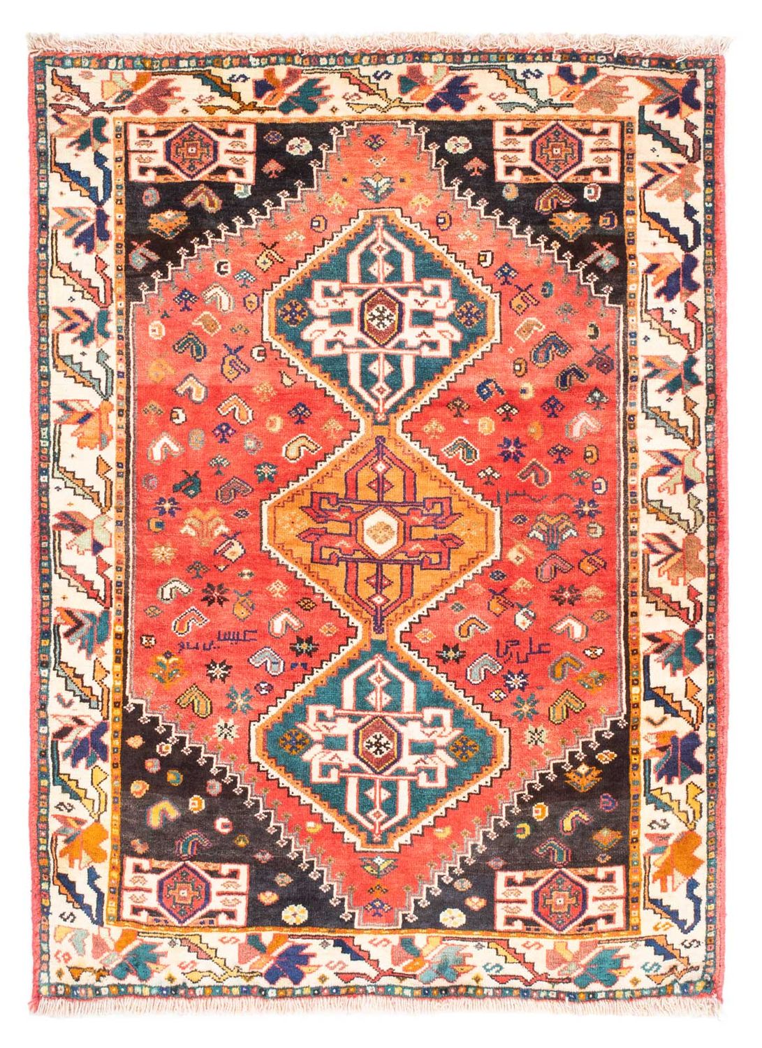 Persisk tæppe - Nomadisk - 151 x 108 cm - lysrød