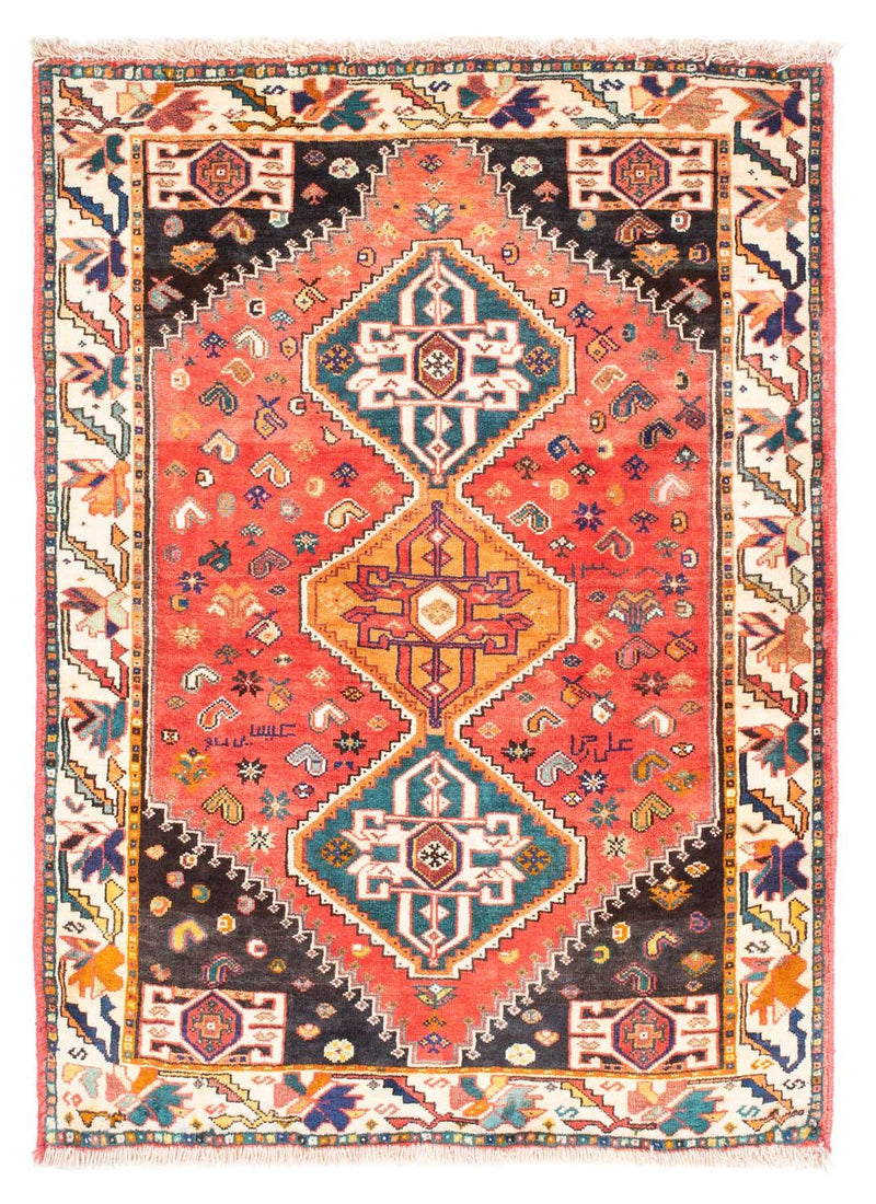 Persisk tæppe - Nomadisk - 151 x 108 cm - lysrød