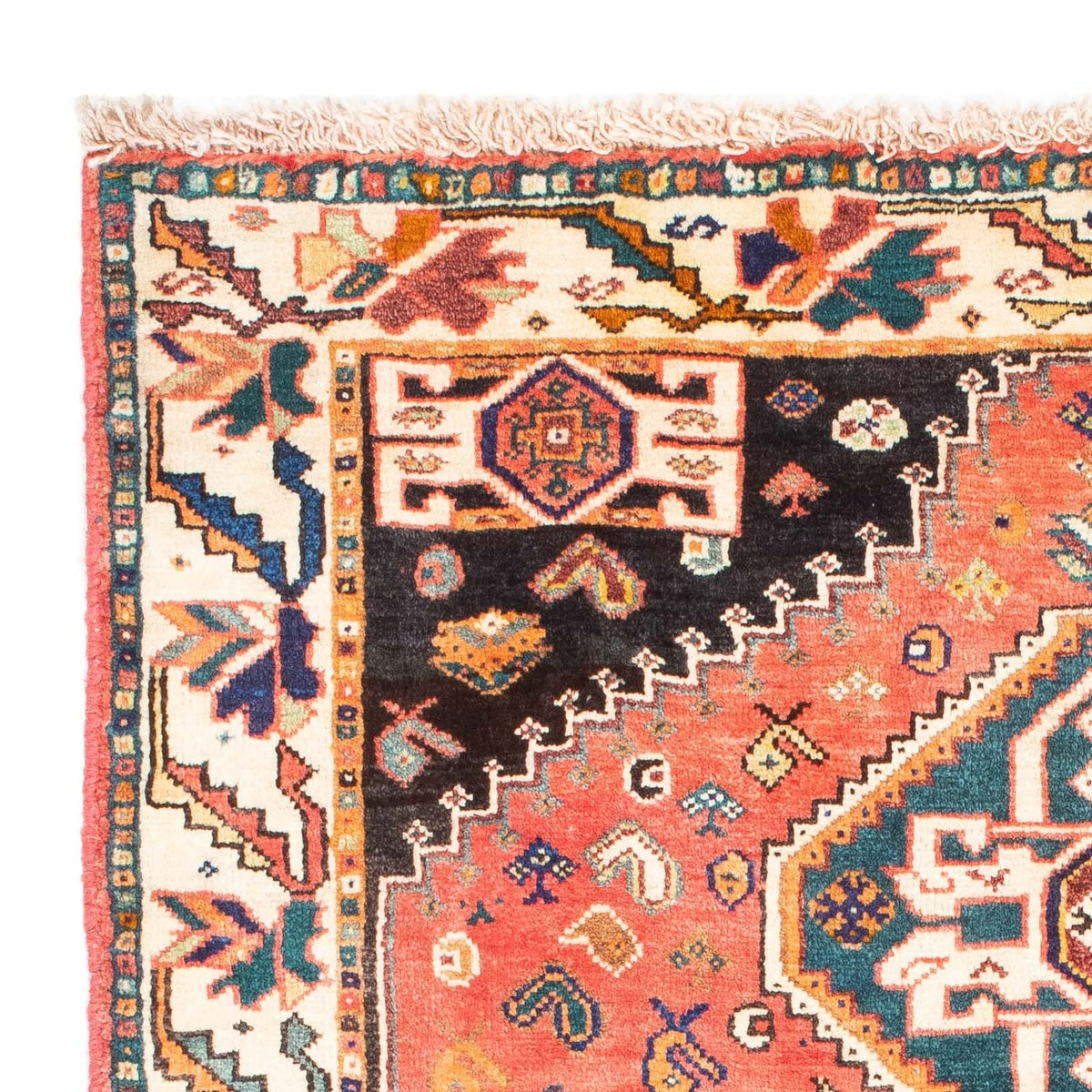 Persisk tæppe - Nomadisk - 151 x 108 cm - lysrød