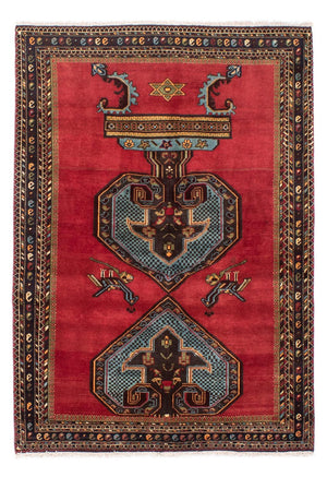 Persisk tæppe - Nomadisk - 192 x 134 cm - mørkerød