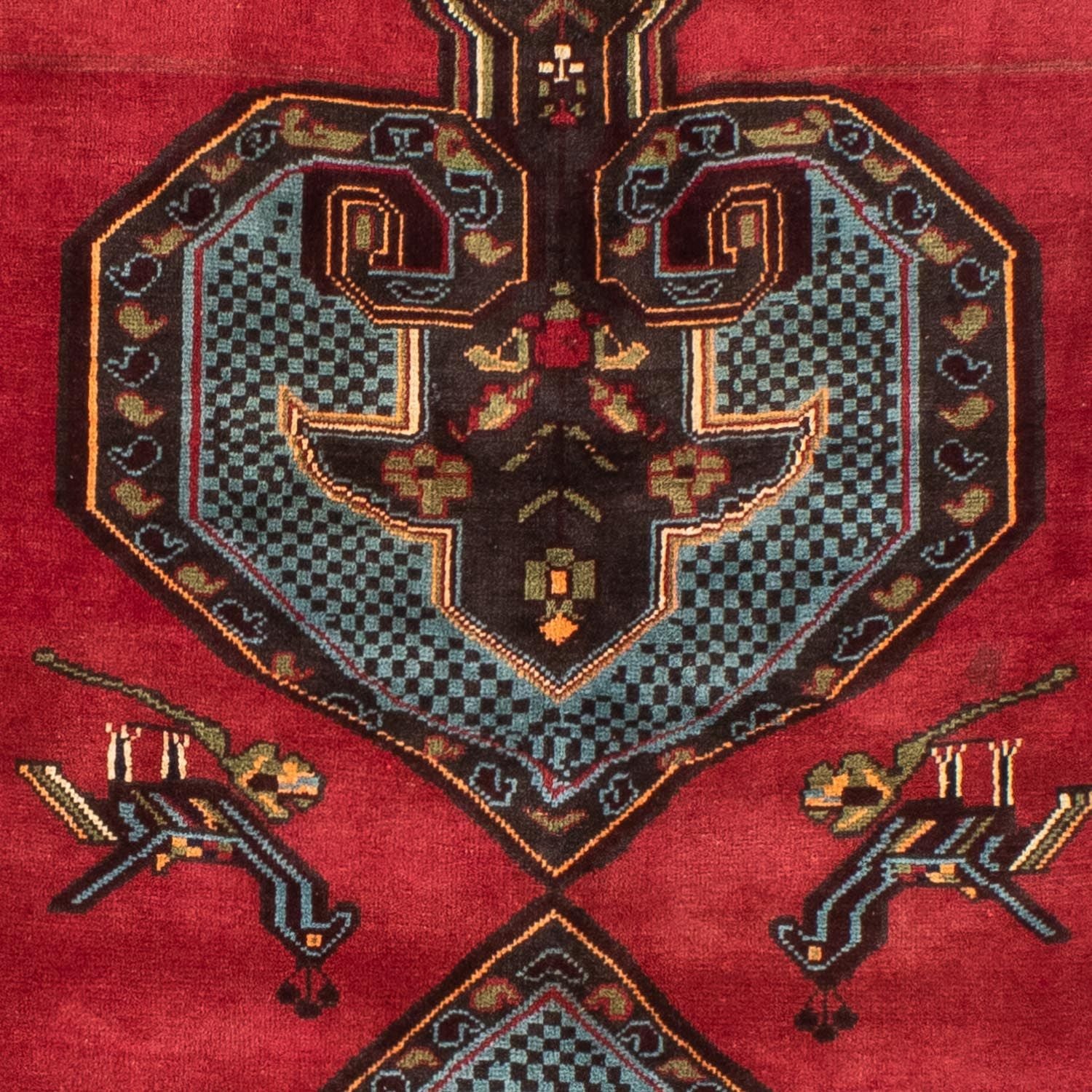 Persisk tæppe - Nomadisk - 192 x 134 cm - mørkerød