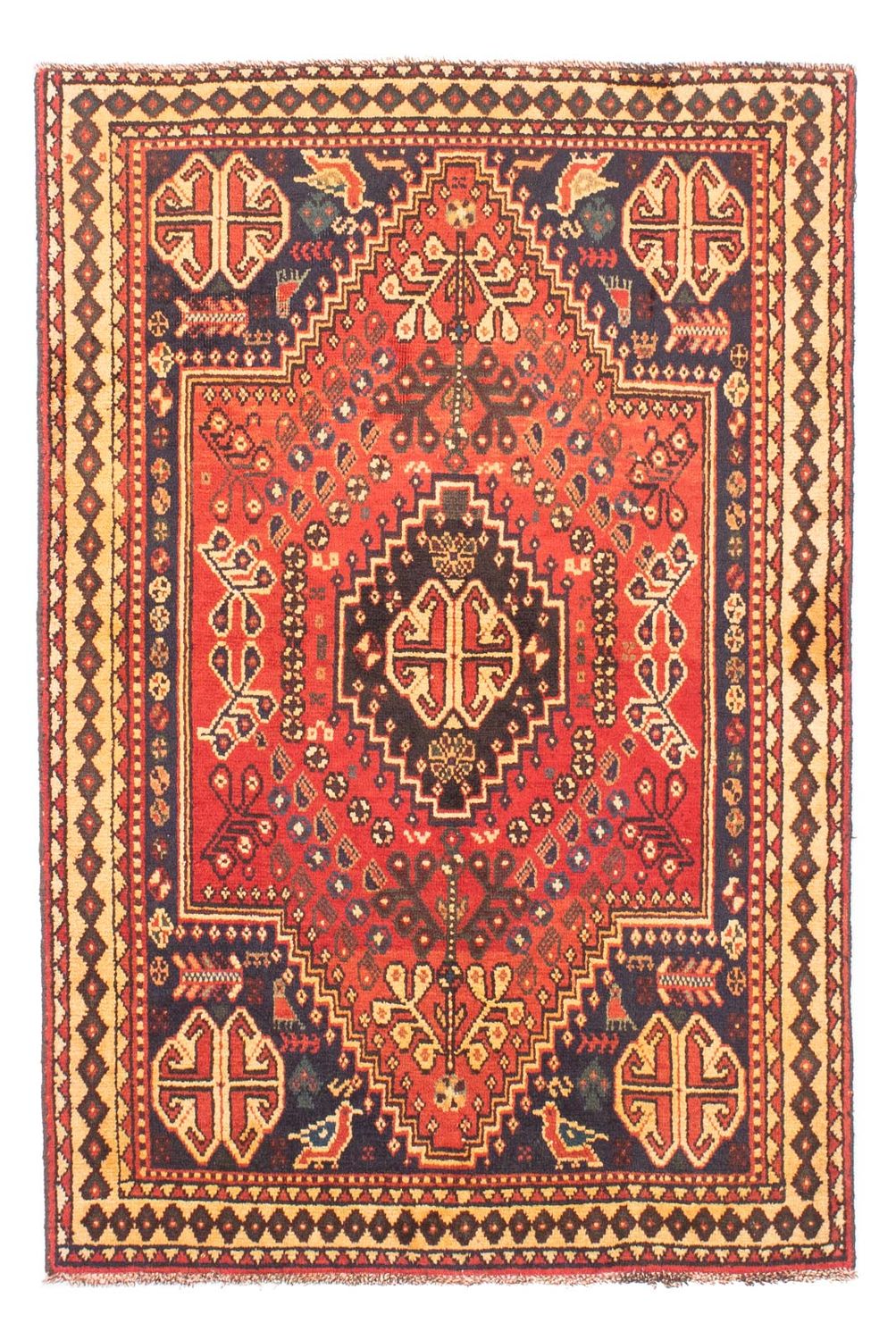 Persisk tæppe - Nomadisk - 144 x 96 cm - rød