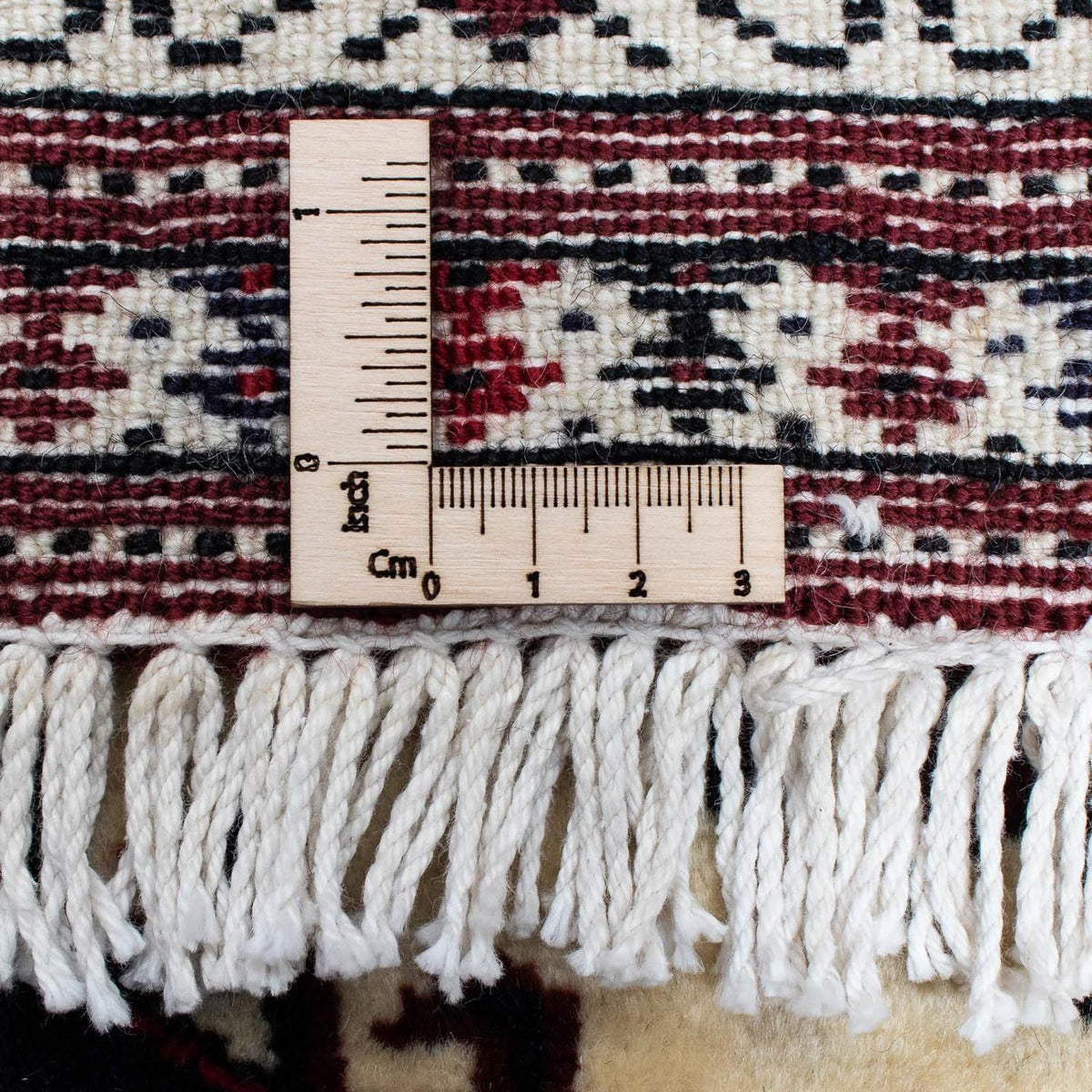 Persisk tæppe - Nomadisk - 129 x 94 cm - mørkerød